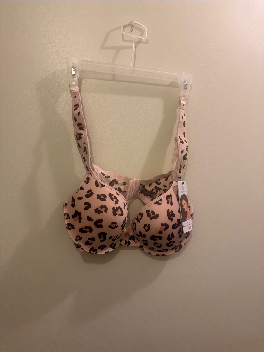 Daisy Fuentes Pink Leopard Print Underwire Bra